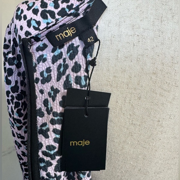 Maje- long satiny cutout, sexy maxi dress. NWT size 42 - Picture 10 of 14